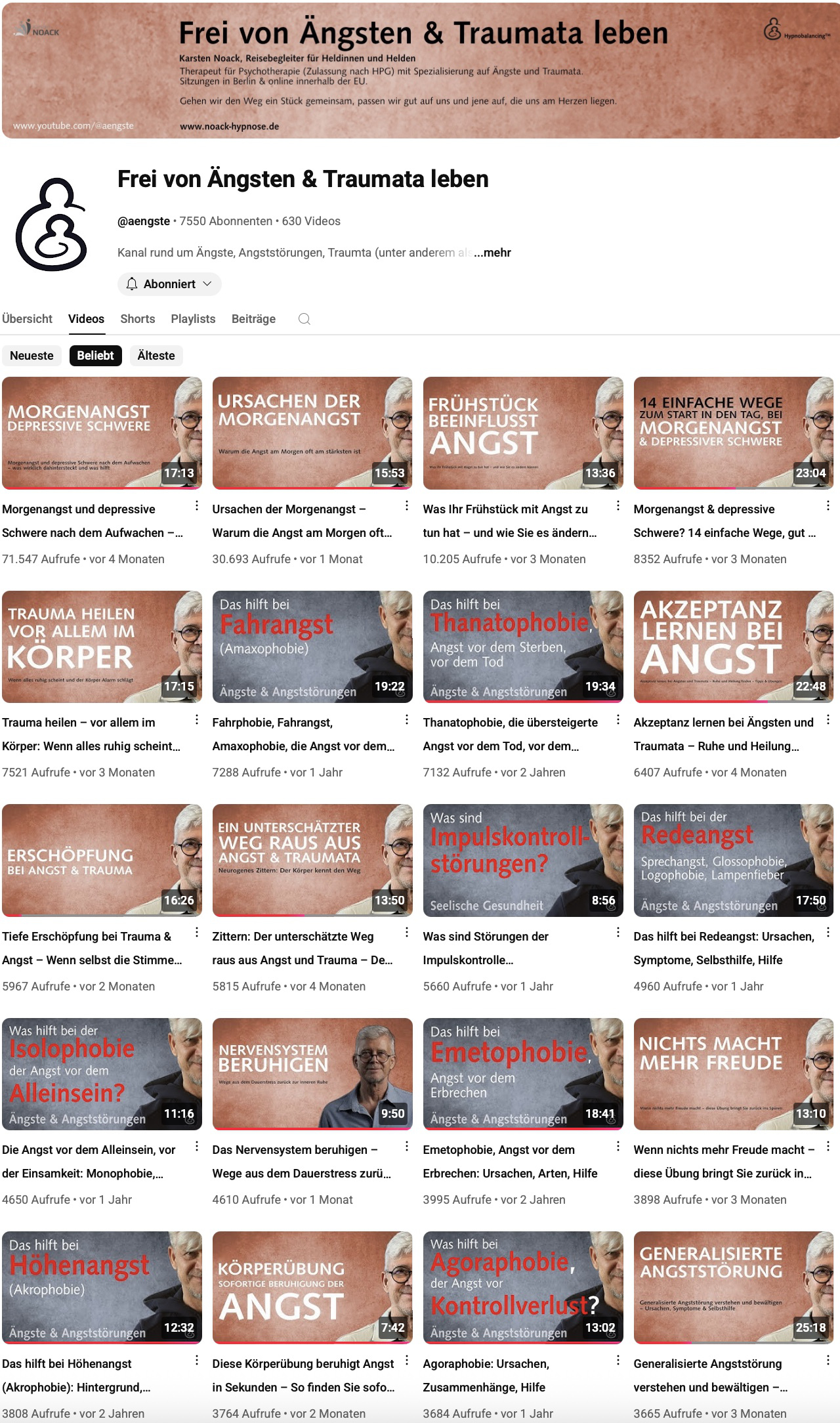 YouTube-Kanal @aengste