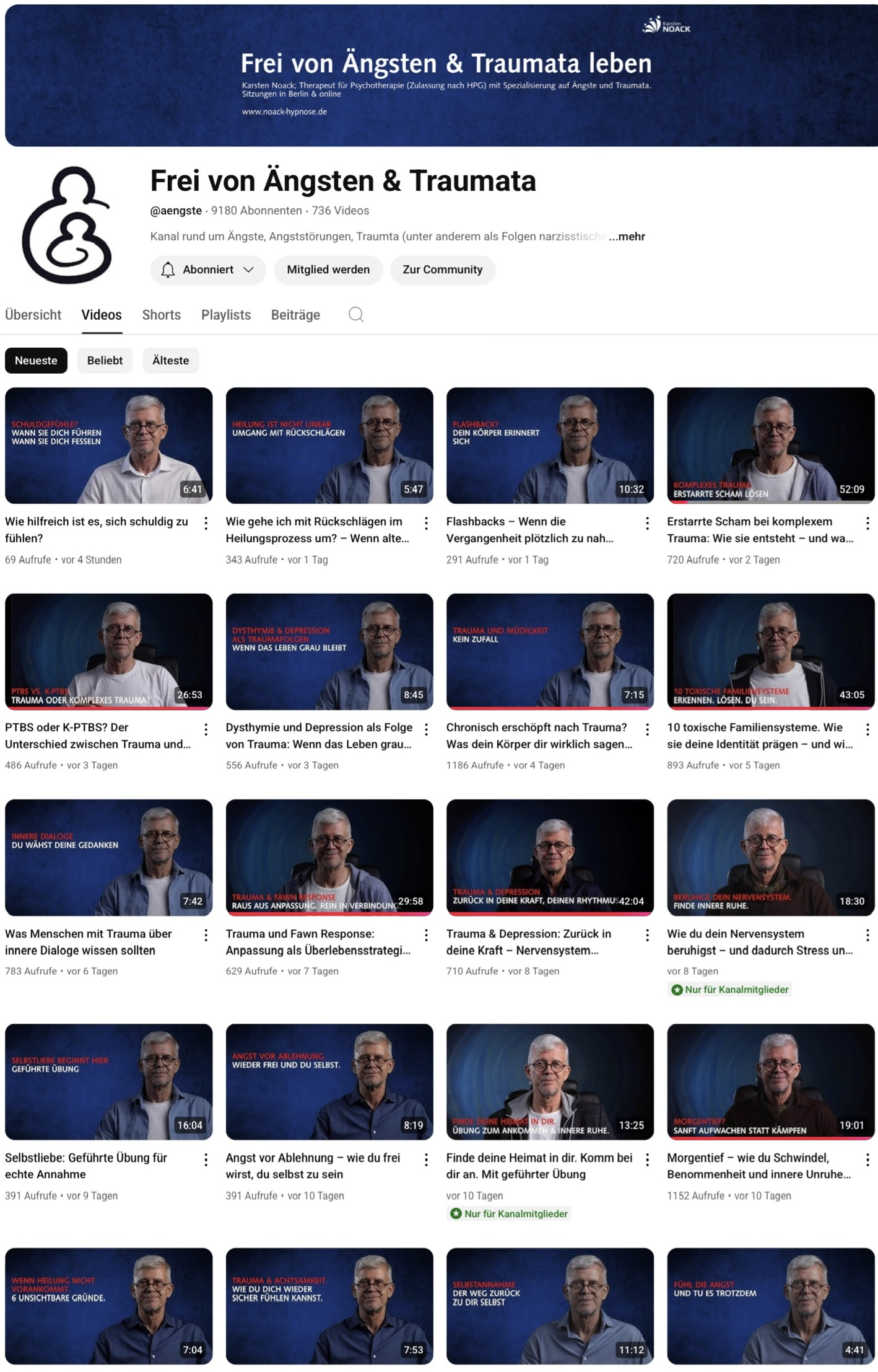 YouTube-Kanal @aengste