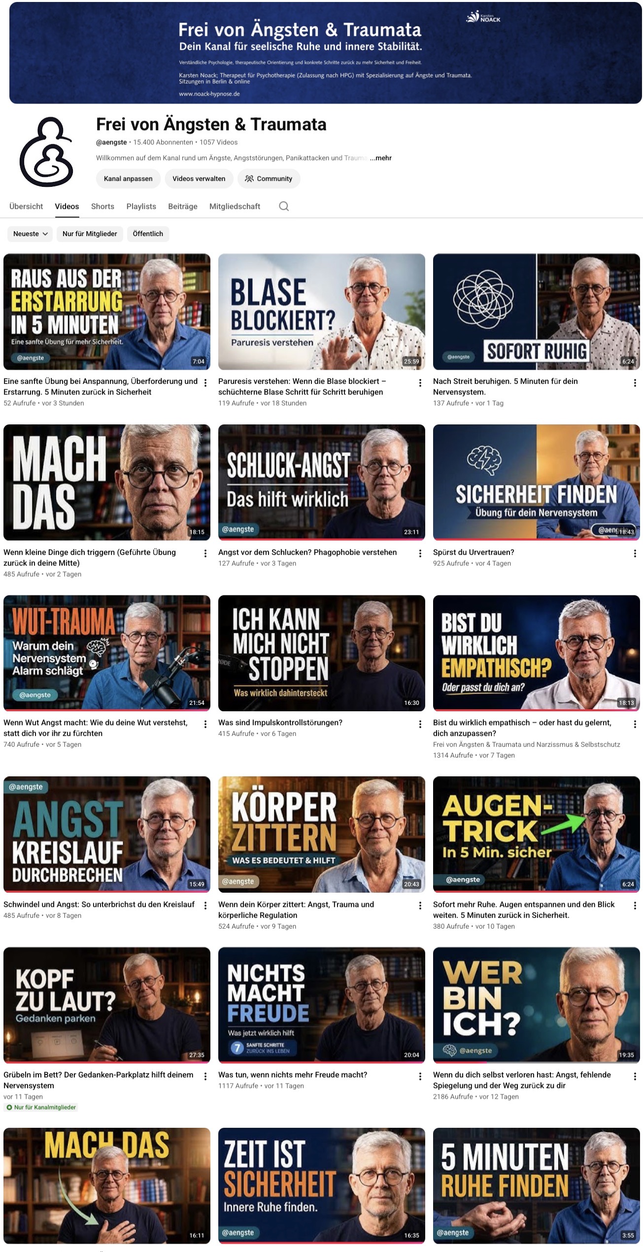 Externer Link zu YouTube-Kanal @aengste Externer Link zu YouTube-Kanal @aengste